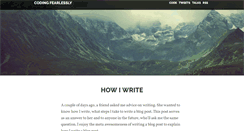 Desktop Screenshot of codingfearlessly.com